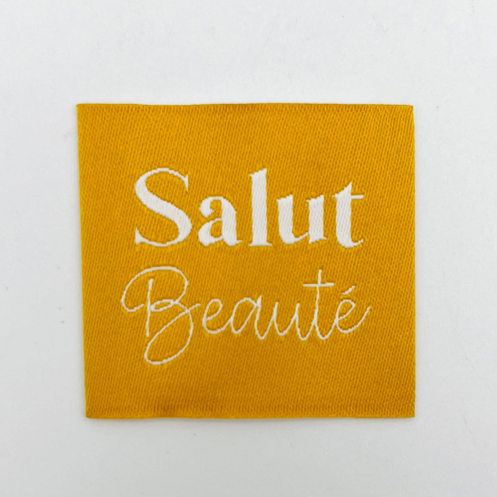 Label “Salut Beauté” Safran - L’Étiquette Home Couture - The Final Stitch
