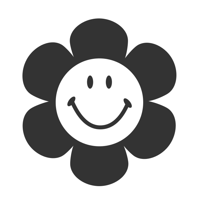 Strijkapplicatie Smiley Flower - The Final Stitch