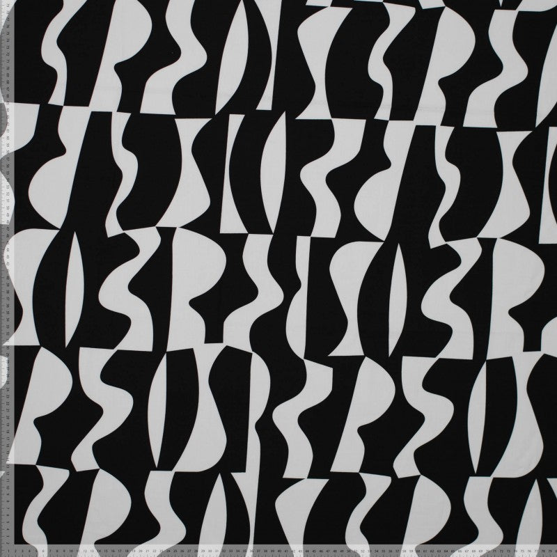 
                  
                    Abstract Zwart en Wit - Poplin Katoen – Mies&Moos
                  
                