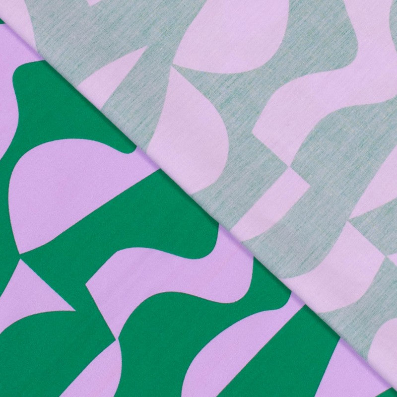 
                  
                    Abstract lila en groen- Poplin Katoen – Mies&Moos
                  
                