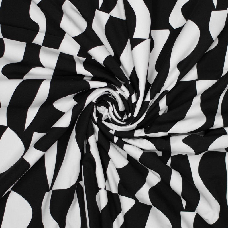 
                  
                    Abstract Zwart en Wit - Poplin Katoen – Mies&Moos
                  
                