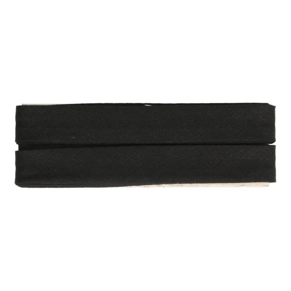 Dox Biaisband Katoen 12mm - Zwart - 5m